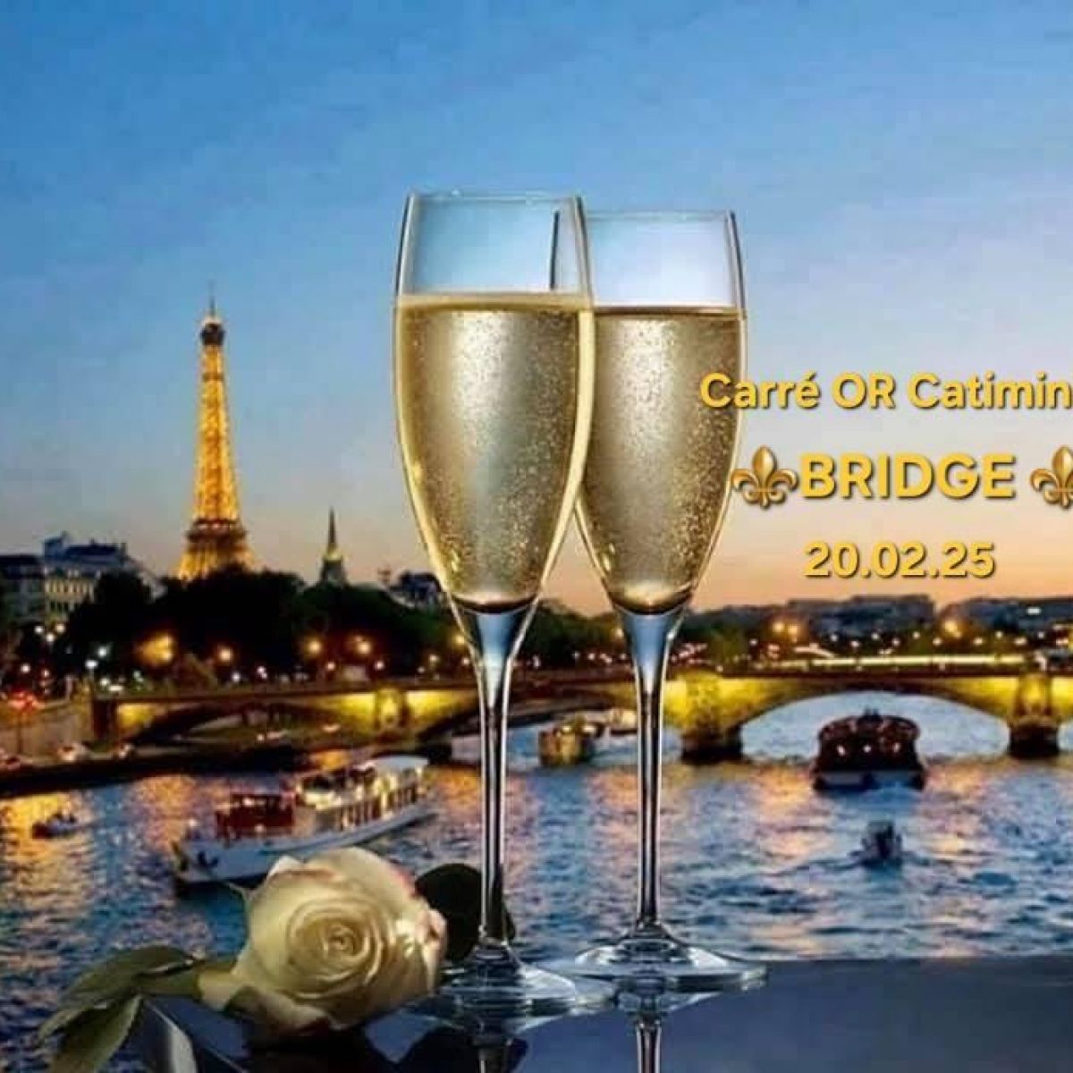 ★L'AFTERWORK au BRIDGE en GRAND carré OR Catimini & Co